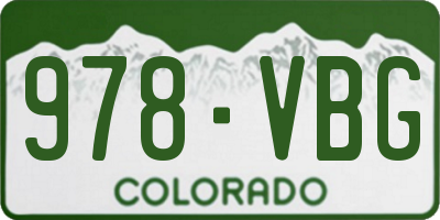 CO license plate 978VBG