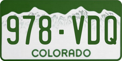 CO license plate 978VDQ