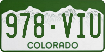 CO license plate 978VIU