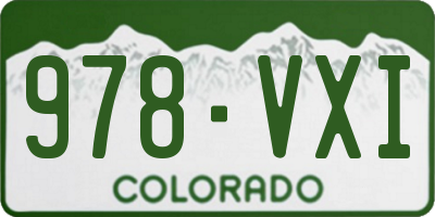 CO license plate 978VXI