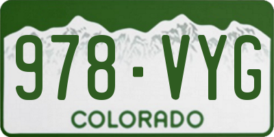 CO license plate 978VYG