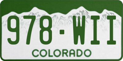 CO license plate 978WII