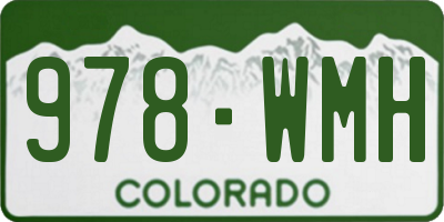 CO license plate 978WMH