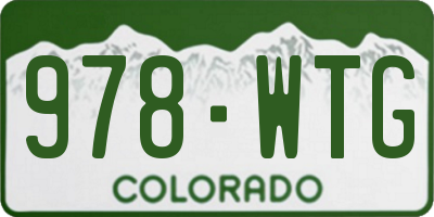 CO license plate 978WTG