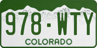 CO license plate 978WTY