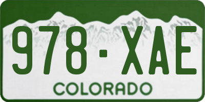 CO license plate 978XAE