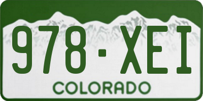 CO license plate 978XEI