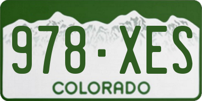 CO license plate 978XES