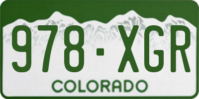 CO license plate 978XGR