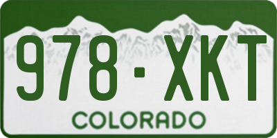 CO license plate 978XKT