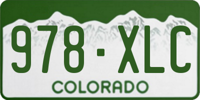 CO license plate 978XLC
