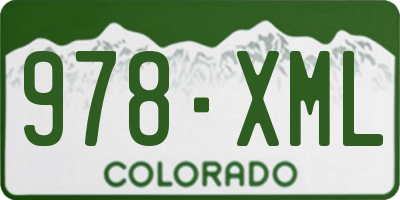 CO license plate 978XML