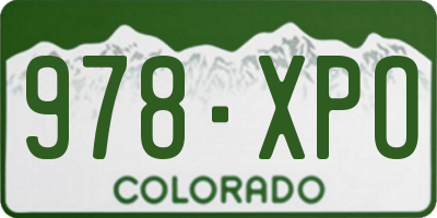 CO license plate 978XPO