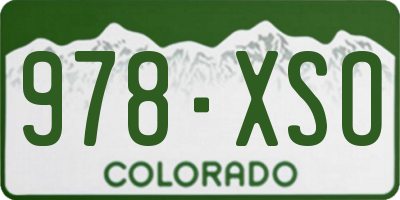 CO license plate 978XSO
