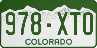 CO license plate 978XTO