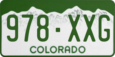CO license plate 978XXG