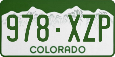 CO license plate 978XZP