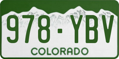 CO license plate 978YBV