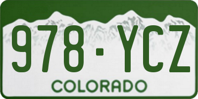 CO license plate 978YCZ
