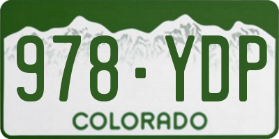CO license plate 978YDP