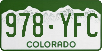 CO license plate 978YFC