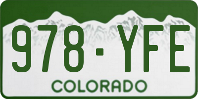 CO license plate 978YFE