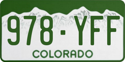 CO license plate 978YFF