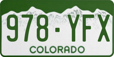 CO license plate 978YFX