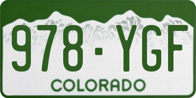 CO license plate 978YGF