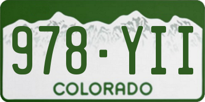 CO license plate 978YII