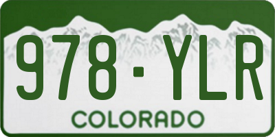 CO license plate 978YLR