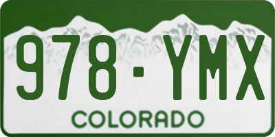 CO license plate 978YMX