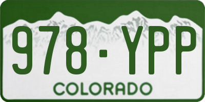 CO license plate 978YPP