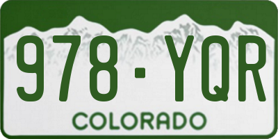 CO license plate 978YQR