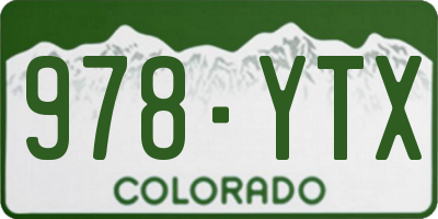 CO license plate 978YTX