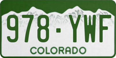 CO license plate 978YWF