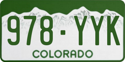 CO license plate 978YYK