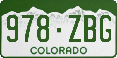 CO license plate 978ZBG