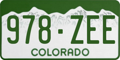CO license plate 978ZEE