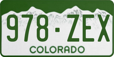 CO license plate 978ZEX