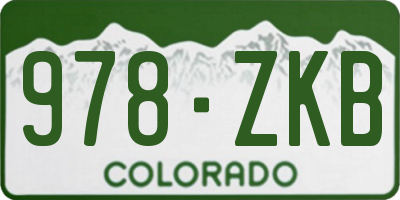 CO license plate 978ZKB
