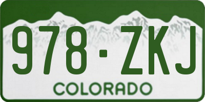 CO license plate 978ZKJ