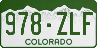 CO license plate 978ZLF