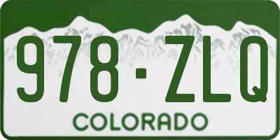 CO license plate 978ZLQ