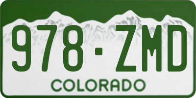 CO license plate 978ZMD