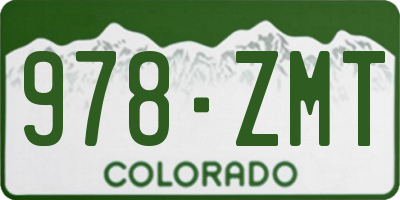 CO license plate 978ZMT