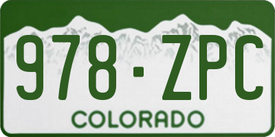 CO license plate 978ZPC