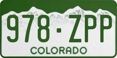 CO license plate 978ZPP