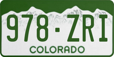CO license plate 978ZRI