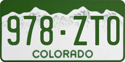 CO license plate 978ZTO